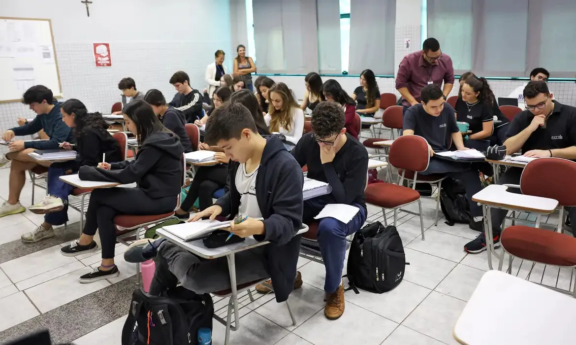 Sala de aula do ensino superior. Foto: José Cruz/Agência Brasil