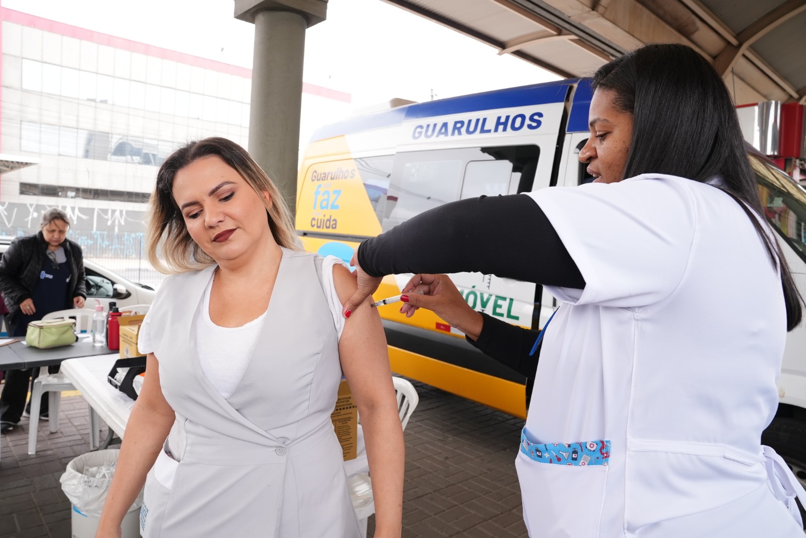 Terminal Pimentas recebe Vacimóvel contra gripe e sarampo